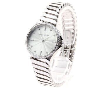 TIFFANY&Co. metro 2 hand 60874859 8P diamond Silver Dial Quartz Ladies_897282